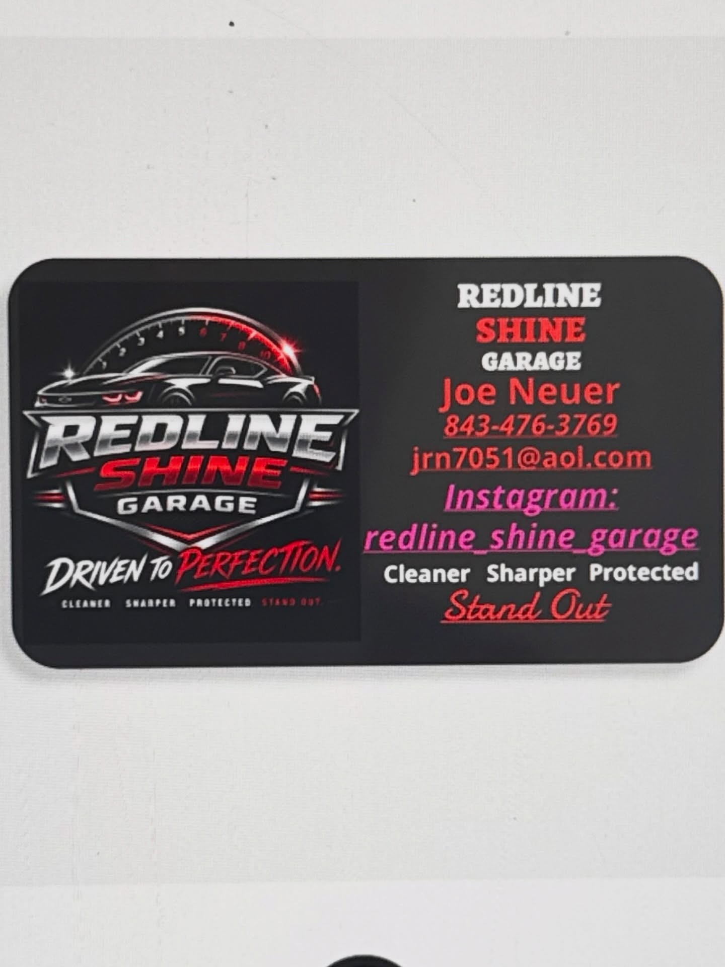 Early Redline Shine branding