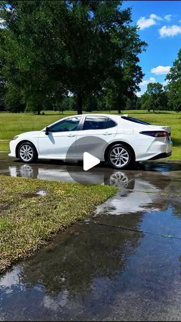 White sedan after mobile detailing by Redline Shine Garage